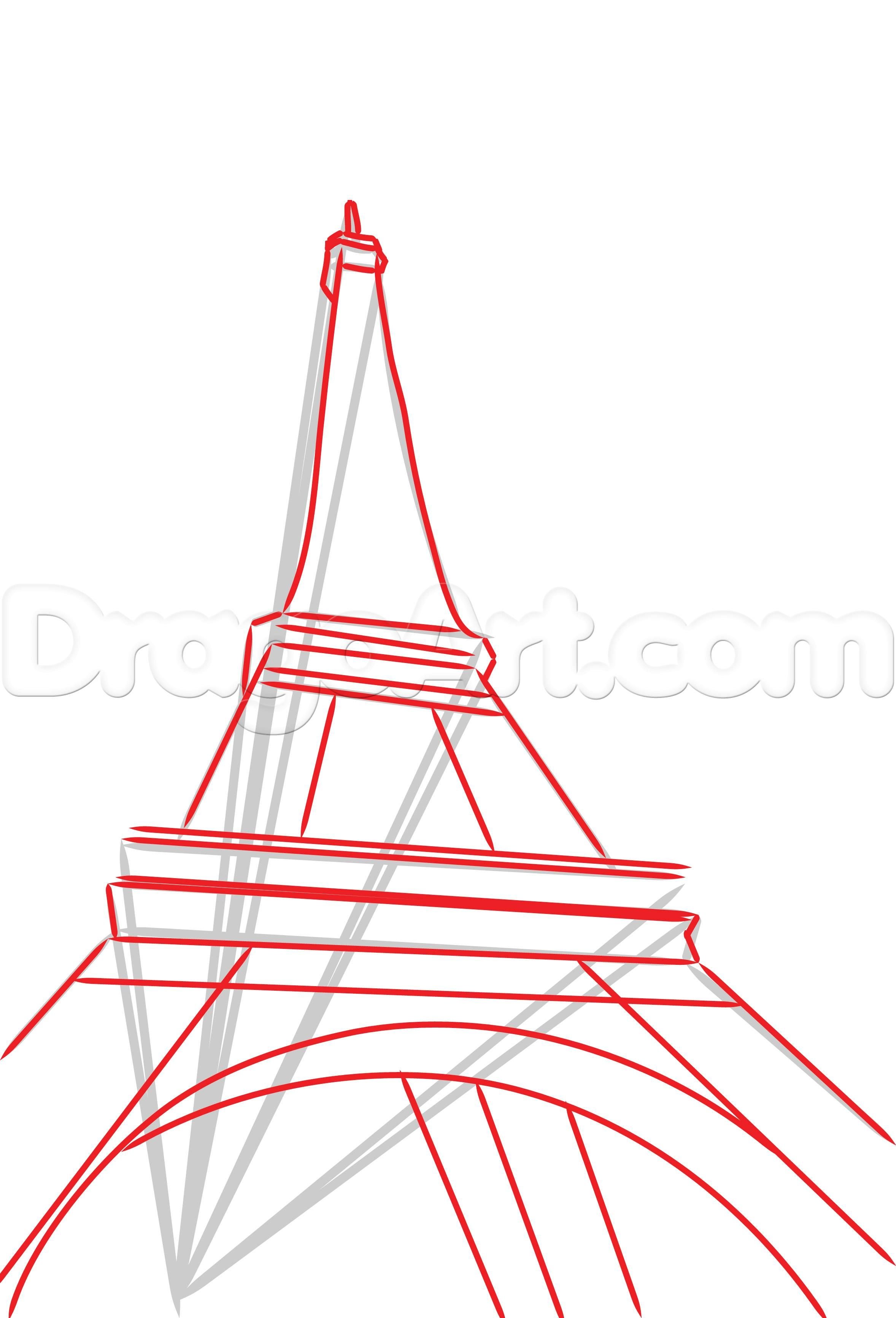 Рисунок Эйфелевой башни легкий