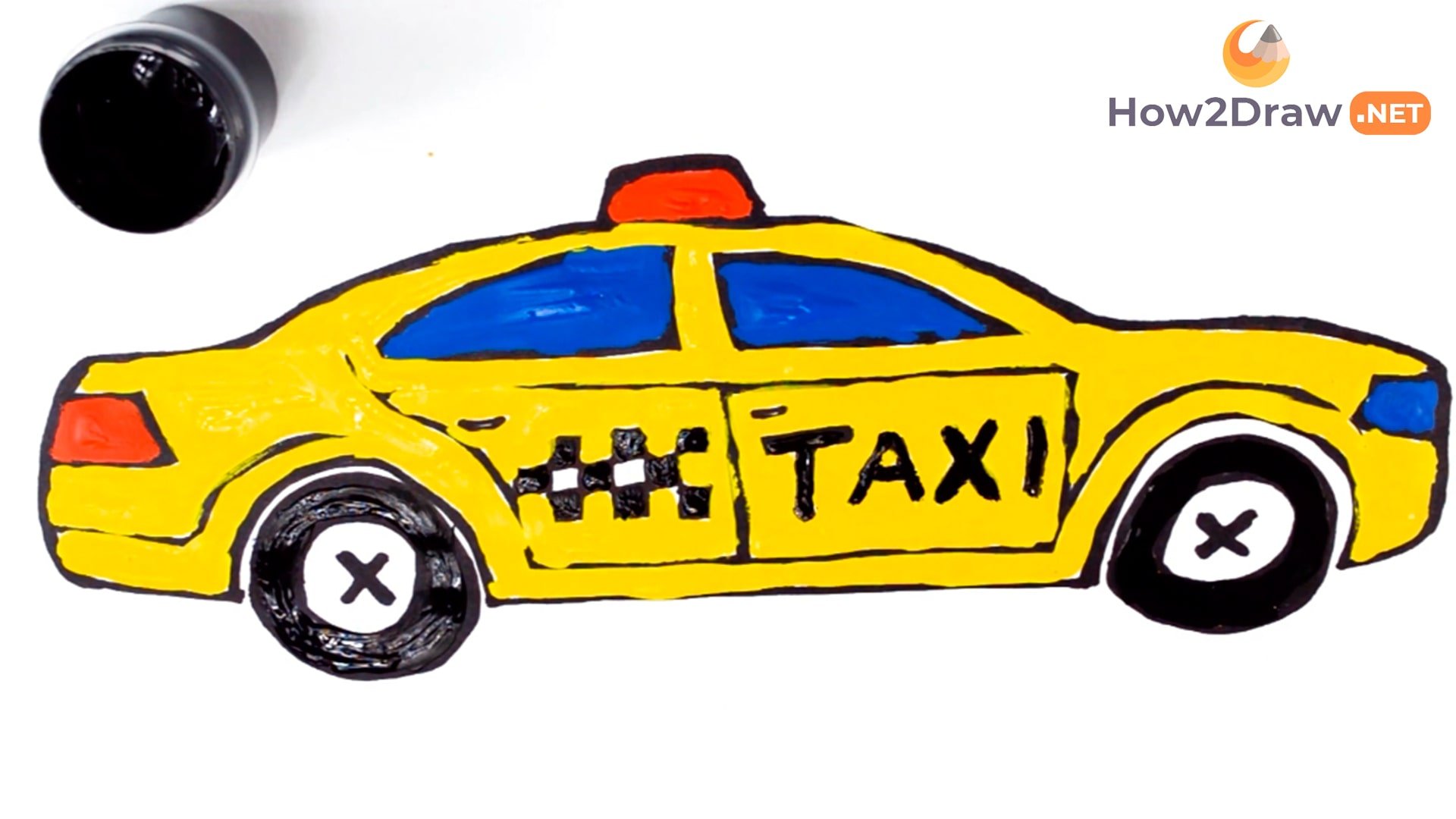 Рисование такси в старшей группе