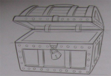 Ларец рисунок карандашом