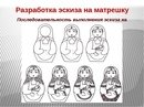 Разработка эскиза матрешки