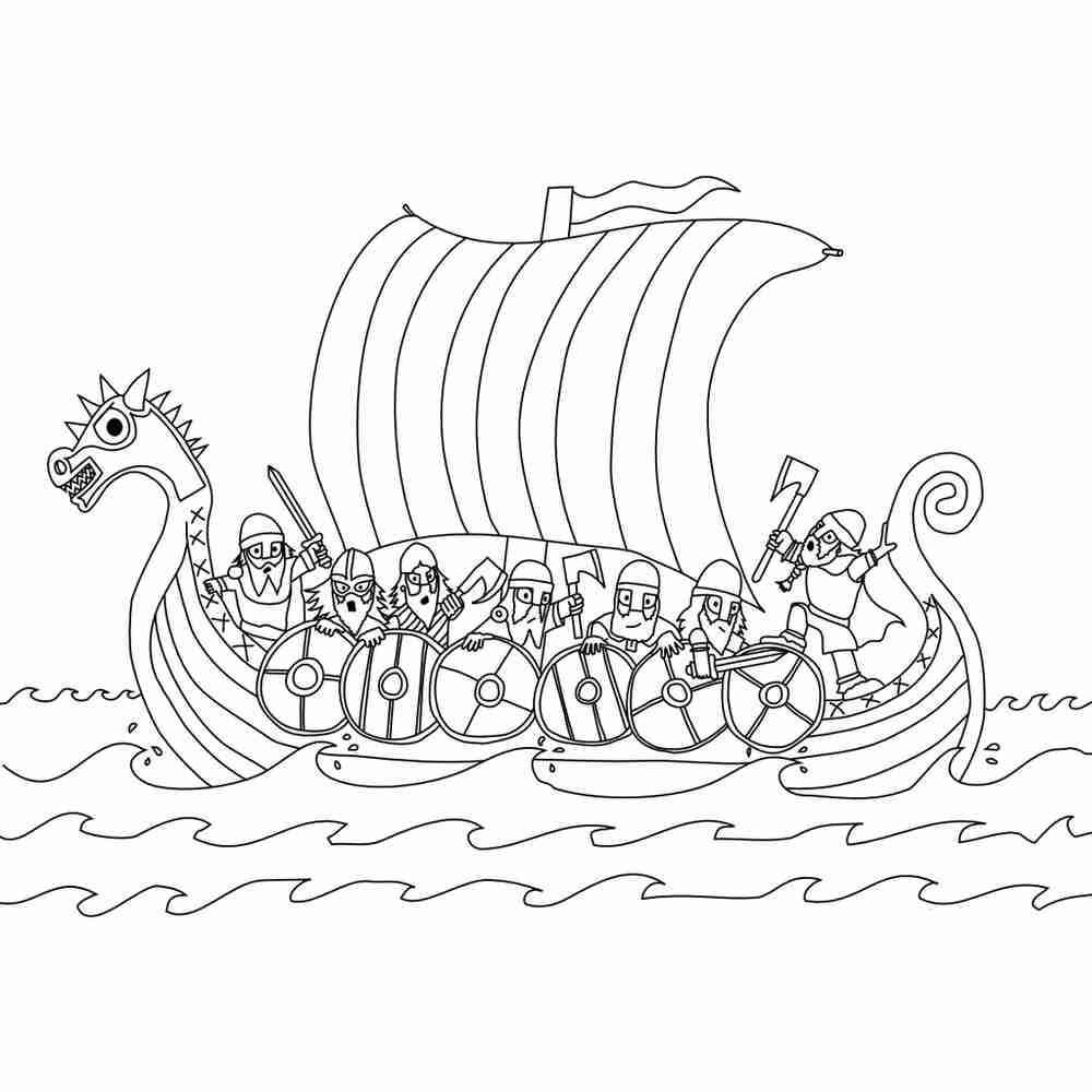 Корабль викингов для детей