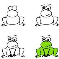 Лягушка поэтапное рисование для детей