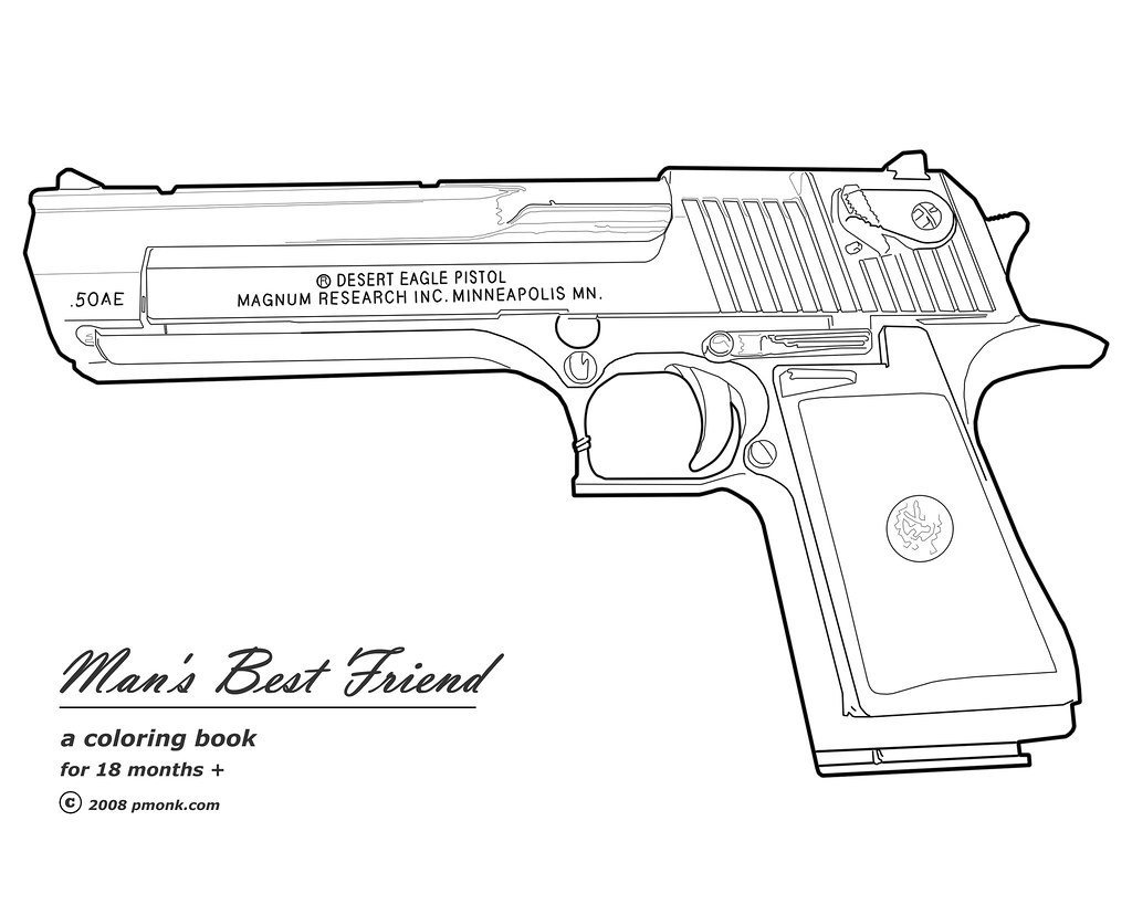 Desert Eagle 44 Magnum чертеж
