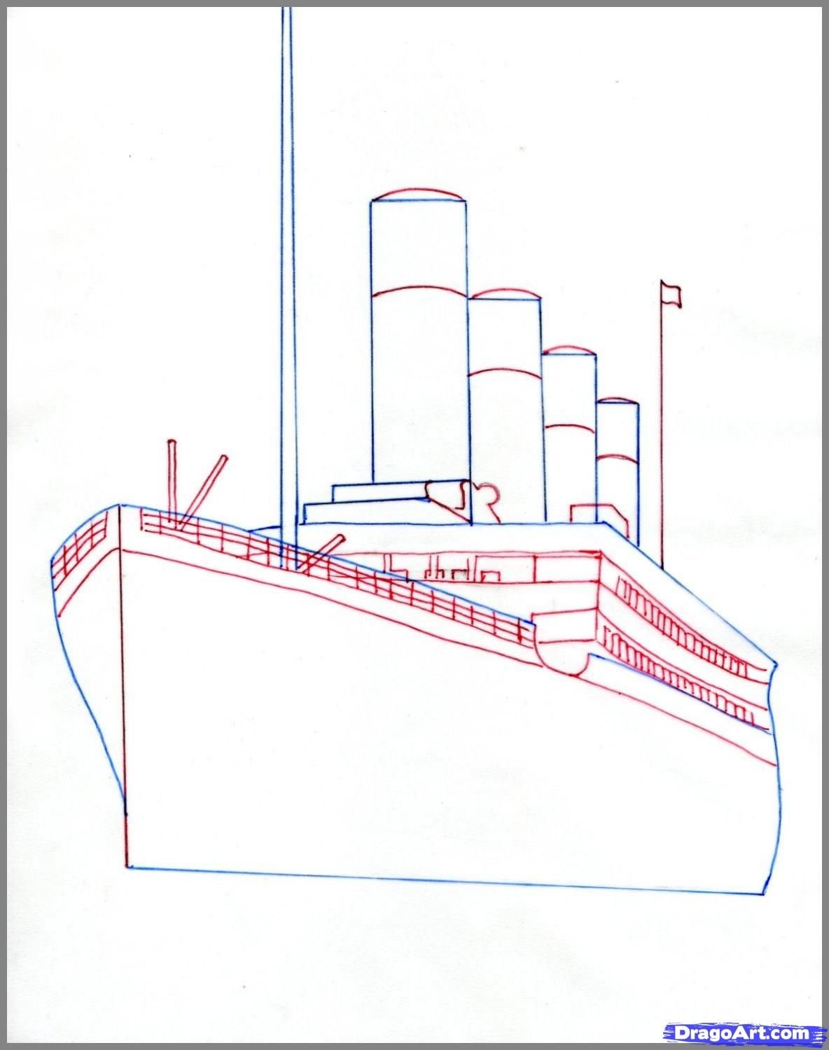 Титаник корабль для срисовки