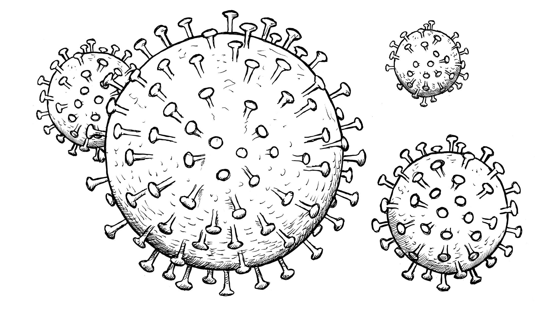 Ковид-19 рисунок вируса