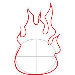 Огонь раскраска