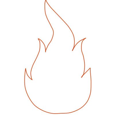 Огонь простым карандашом