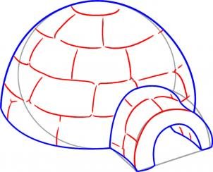 Иглу раскраска