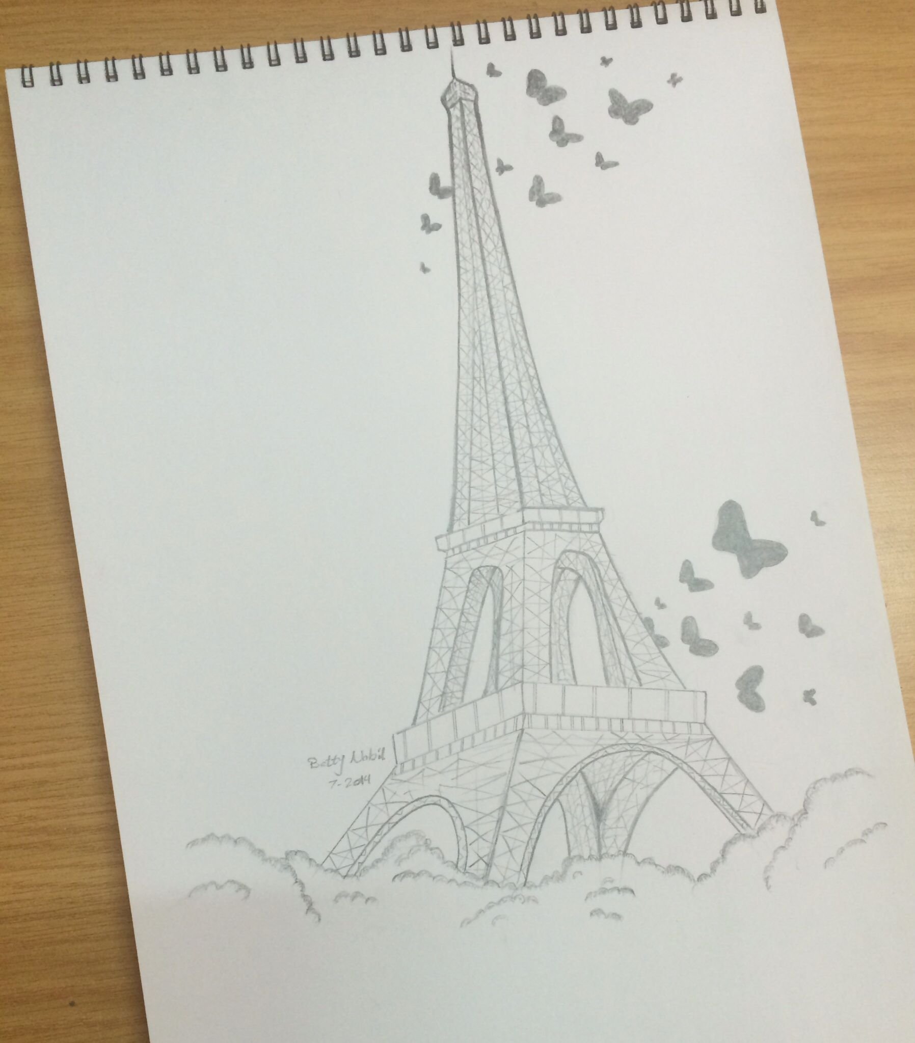 эйфелева башня нарисовать