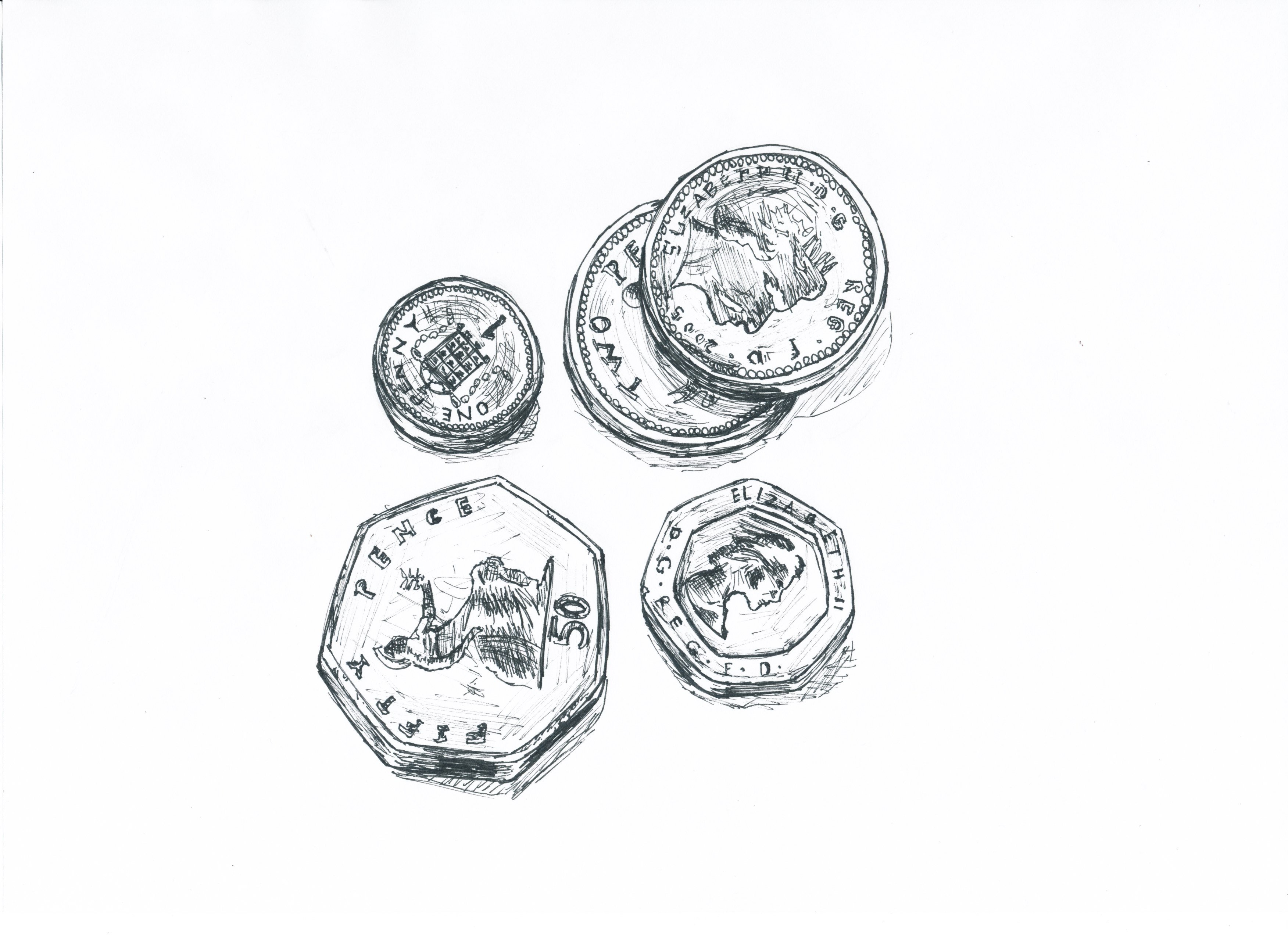 Рисование по монетам