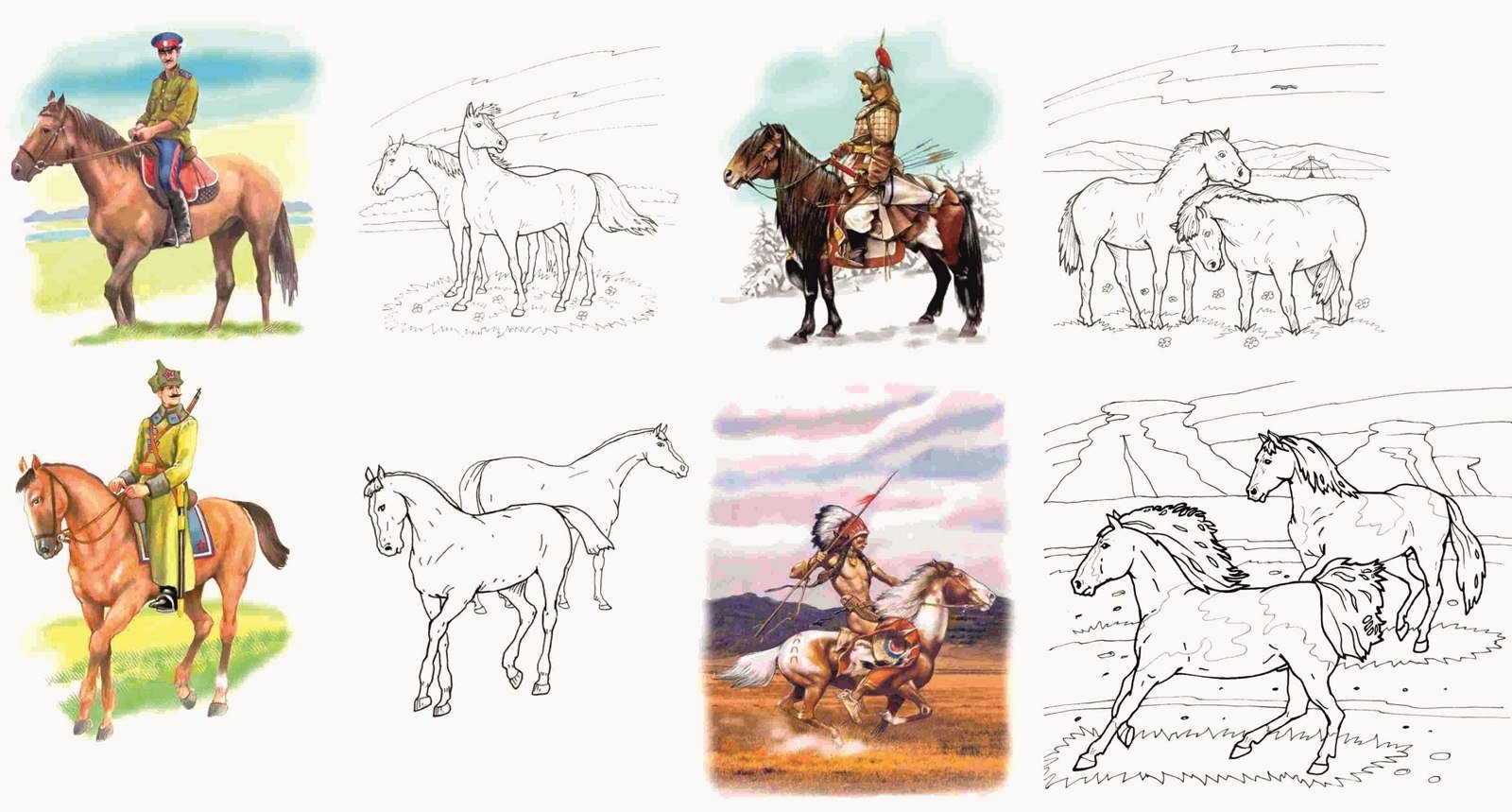 Башкирская лошадь рисунок