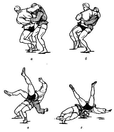 Бросок через бедро самбо