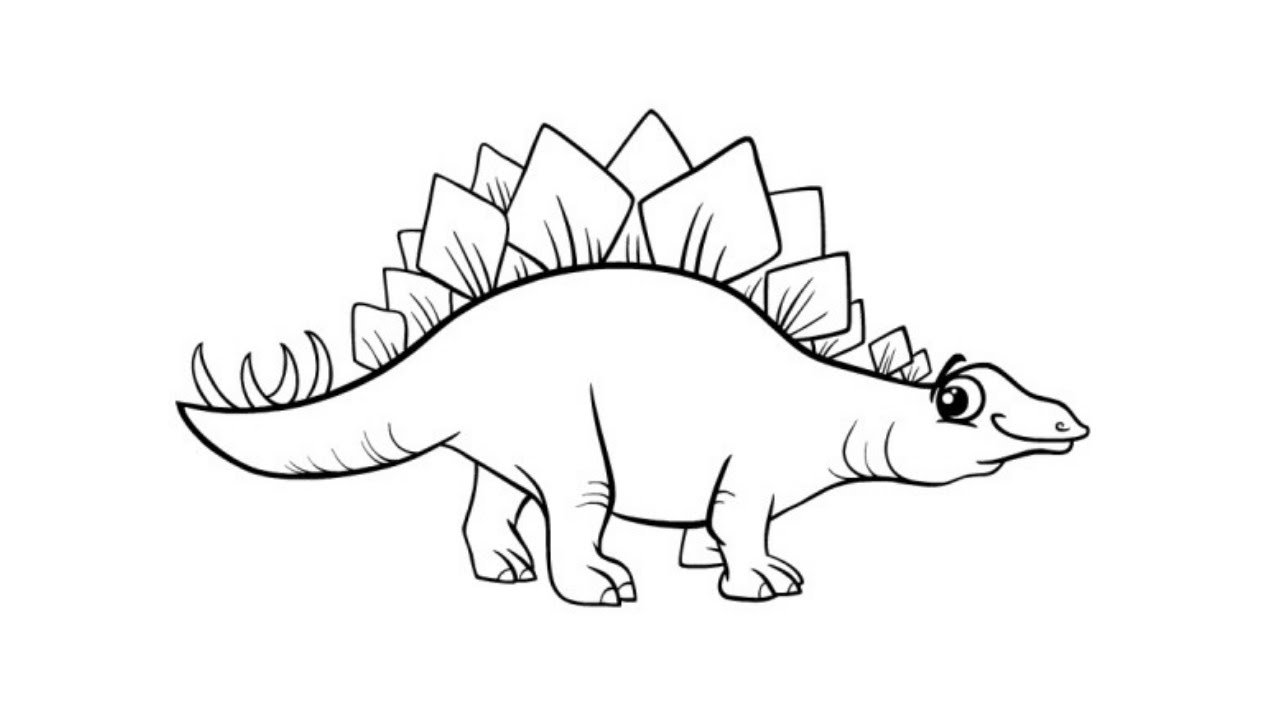 Стегозавр карандашом
