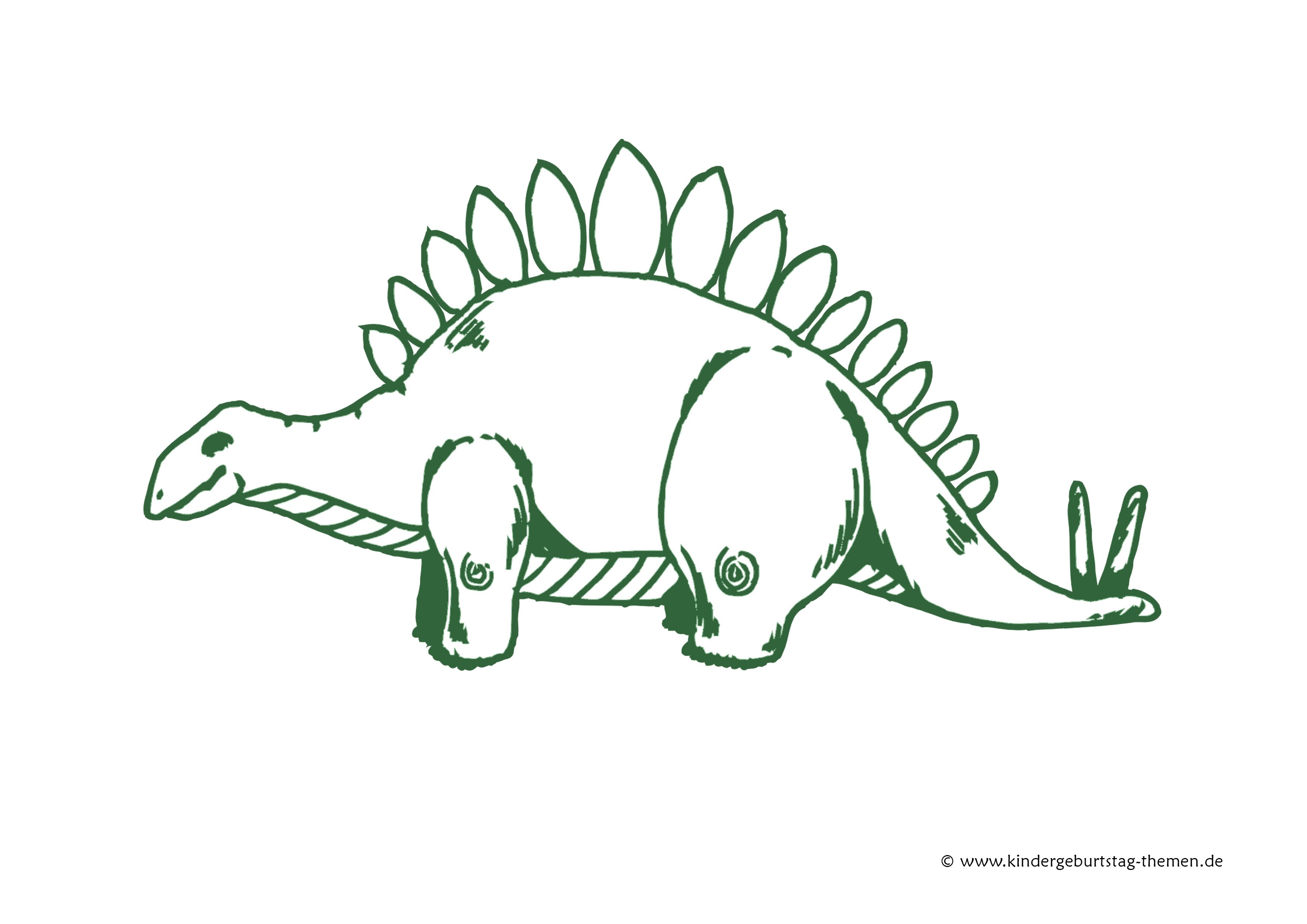 Стегозавр вид сбоку контур