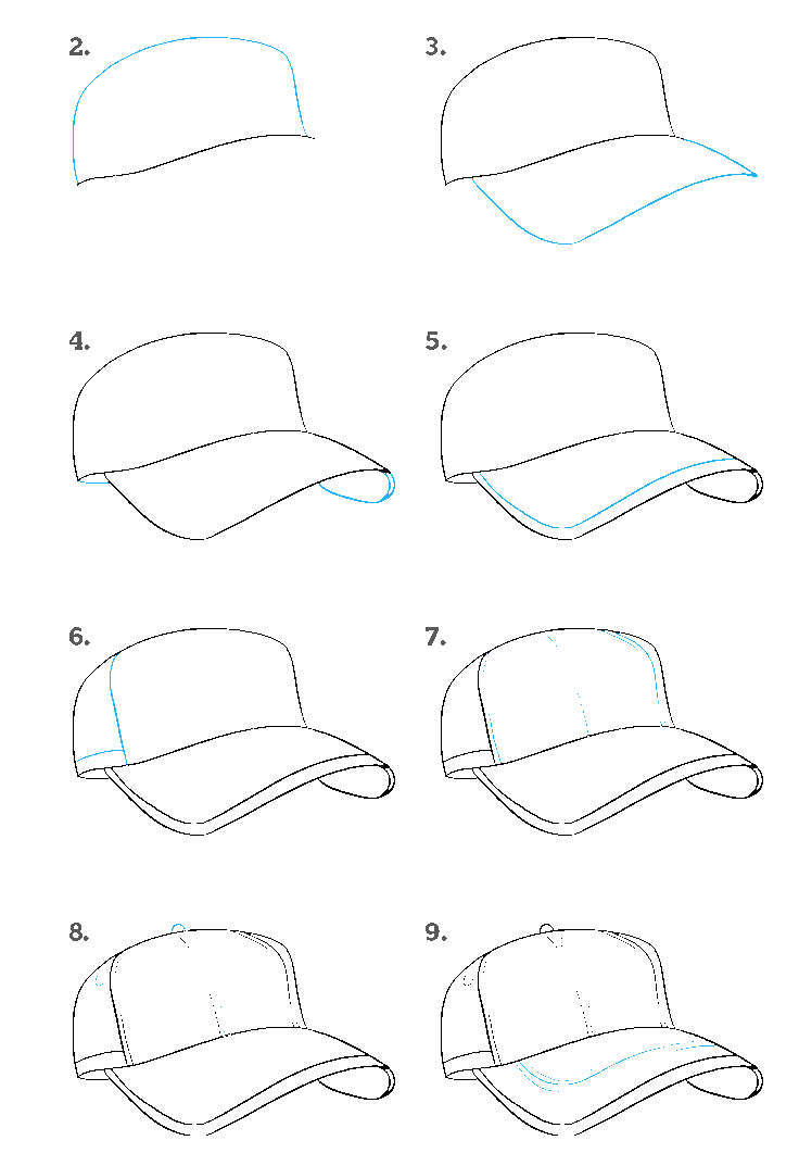 Как нарисовать кепку