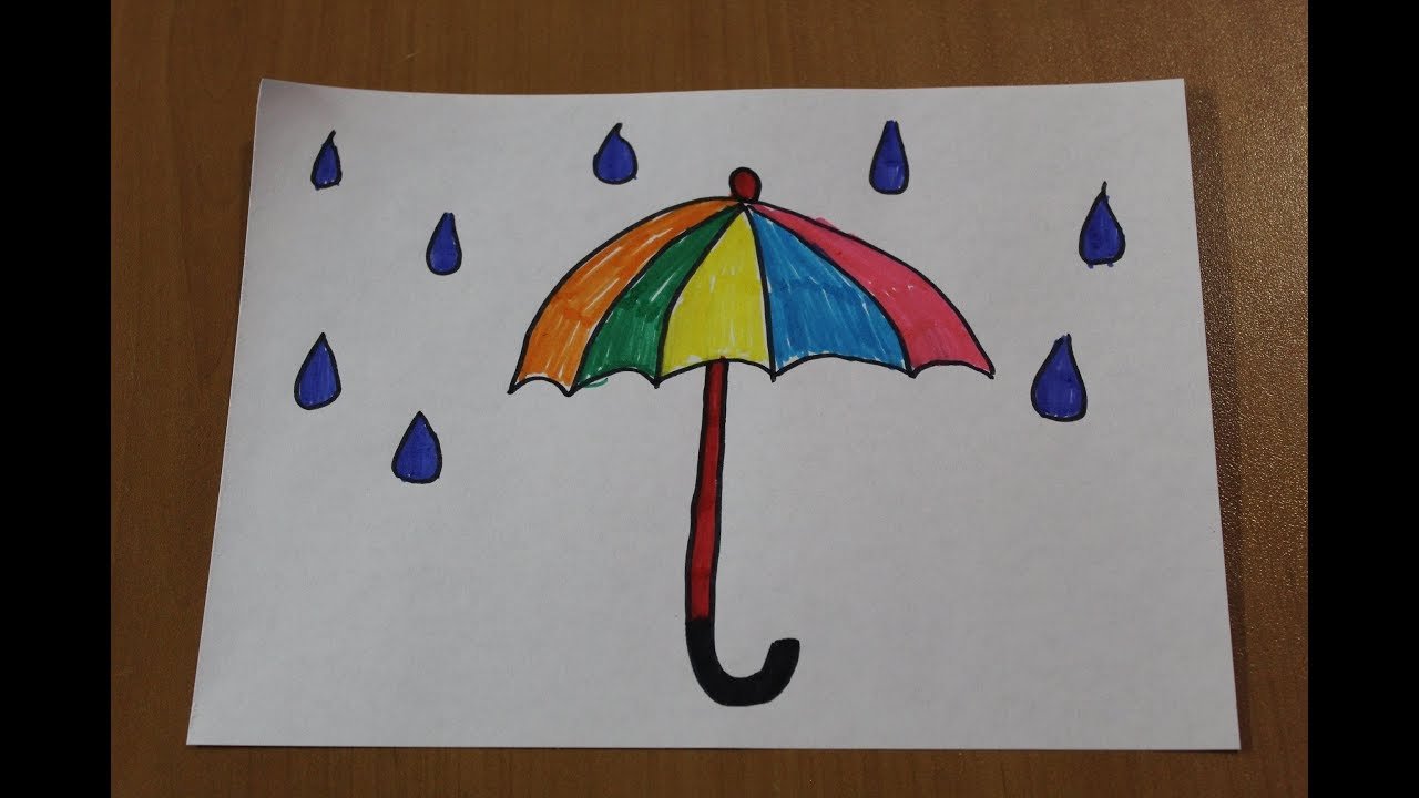 Зонтик младшая группа. Рисование зонтик. Рисование с детьми зонтик. Рисование зонтик в старшей группе. Красивый зонтик рисование.