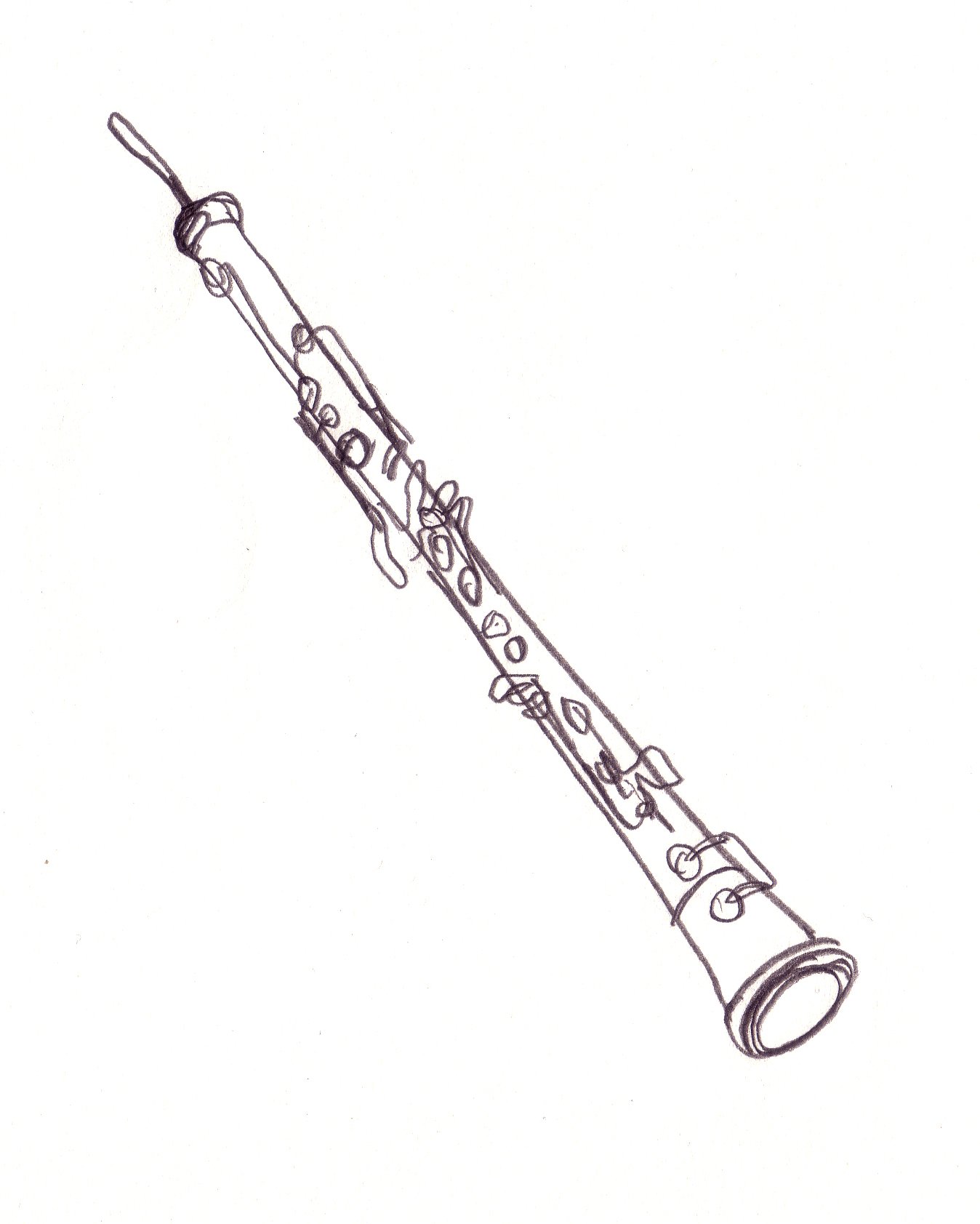 Гобой музыкальный инструмент рисунок