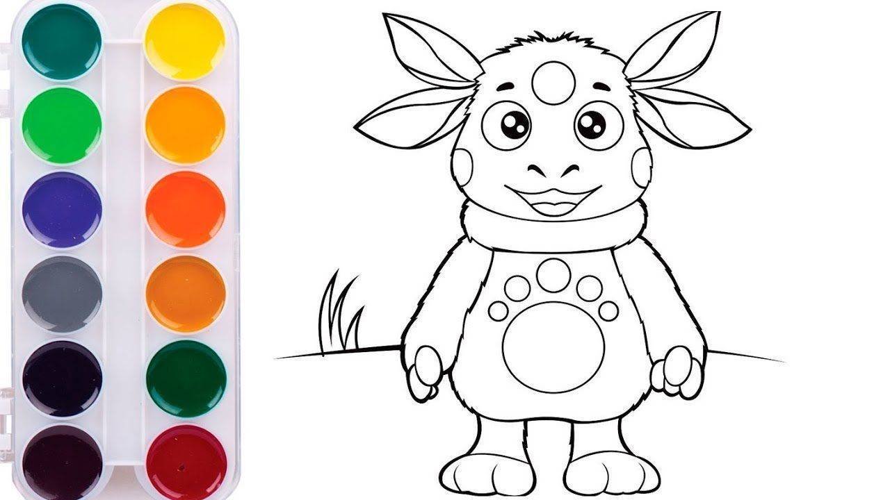 Рисунок рисовать играть. Раскраски для малышей Лунтик. Лунтик раскраска для детей. Краски раскраска для детей. Рисовалки для детей.