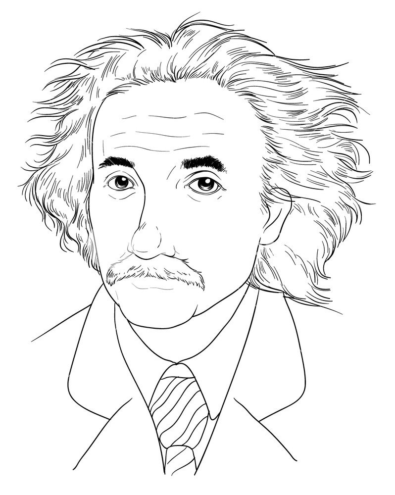 Эйнштейн карандашом