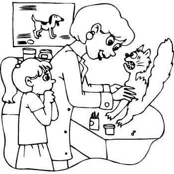 Раскраска ветеринар