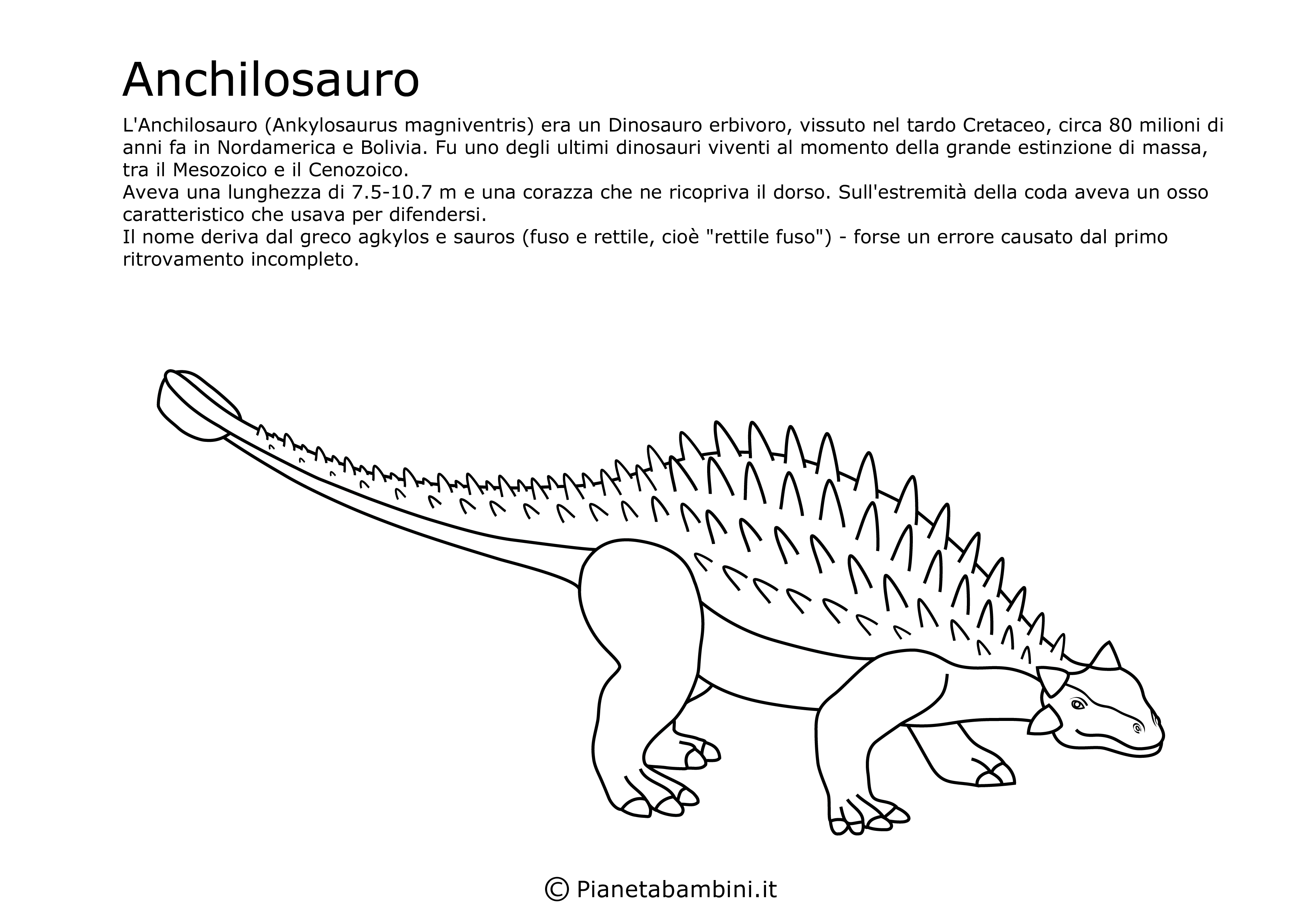 Анкилозавр контур