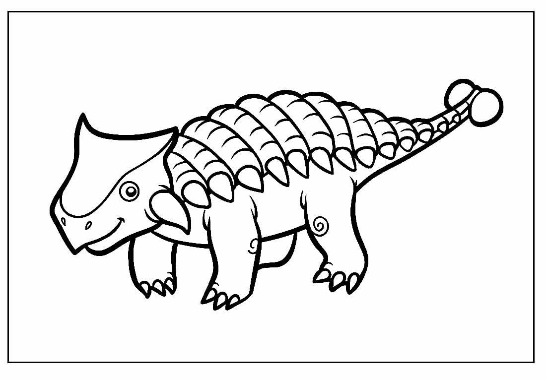 Анкилозавр раскраска для детей