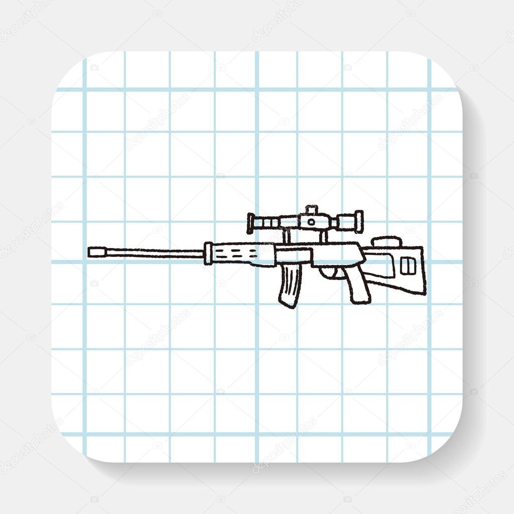 Легкий рисунок снайперской винтовки