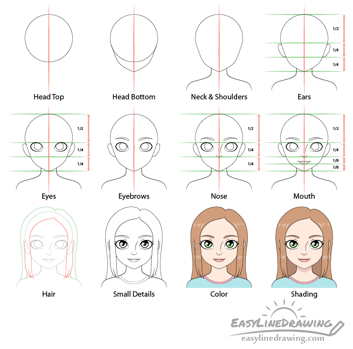 Лицо рисунок поэтапно. Поэтапное рисование лица. Схема лица человека для рисования. Уроки рисования лица человека. Схема рисования женского лица.
