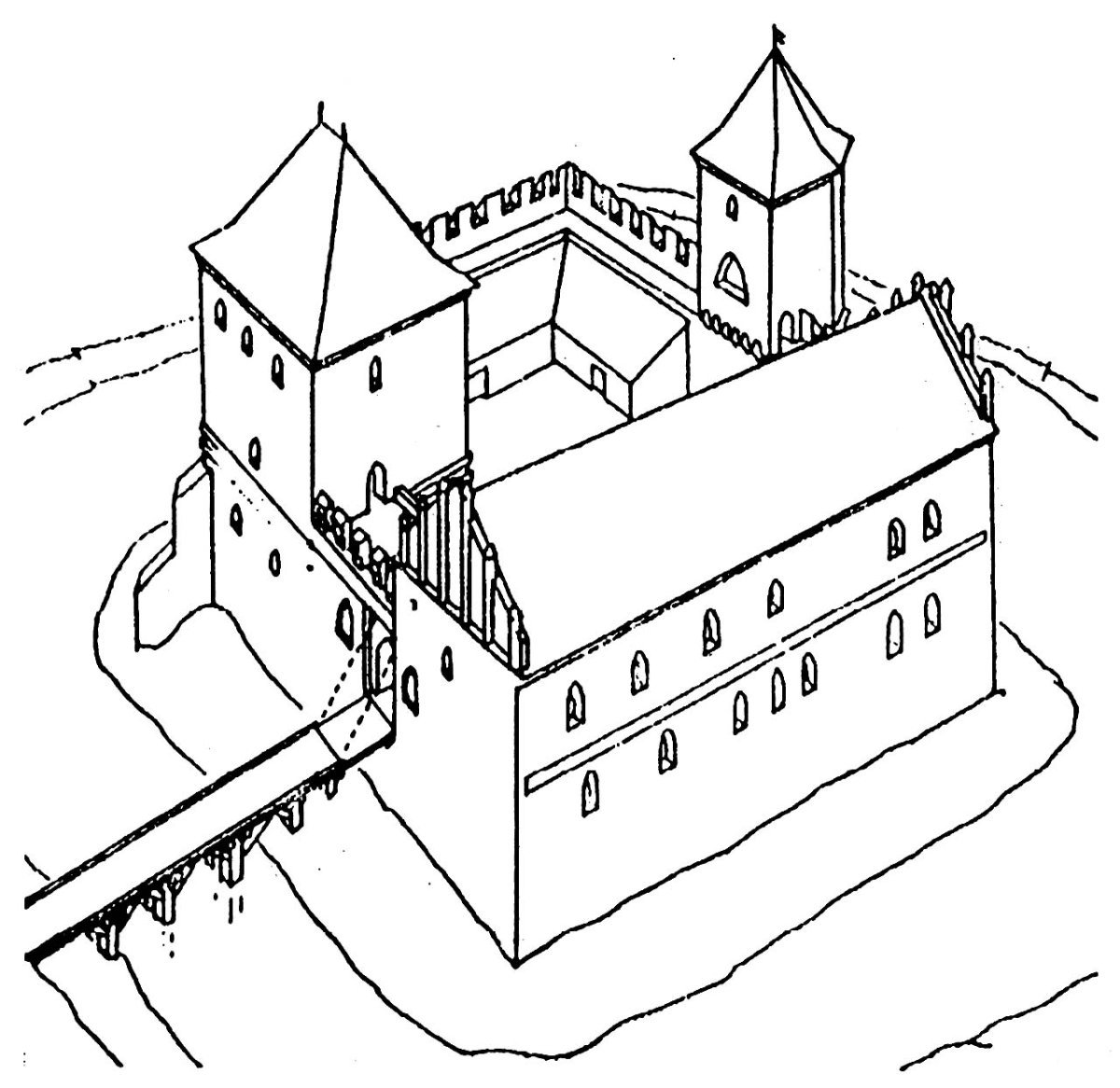 Замок Марксбург схема