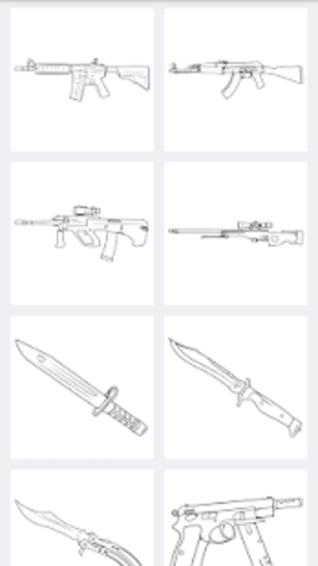 Рисунки для срисовки оружие