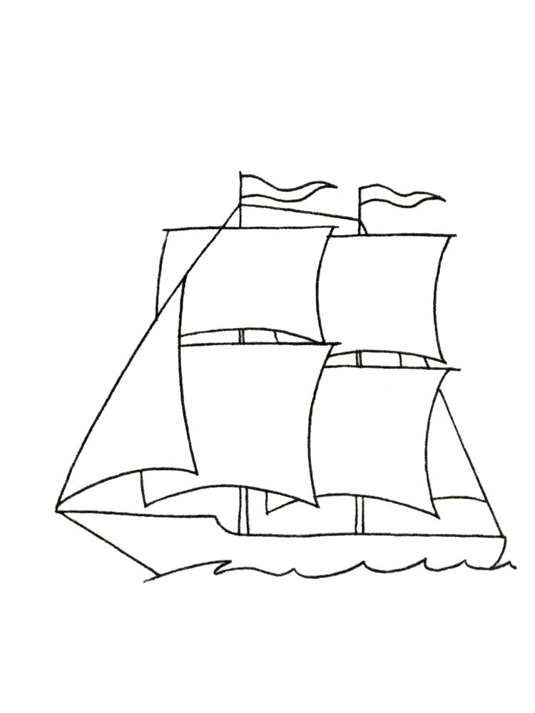 Как нарисовать корабль с алыми парусами - 84 фото