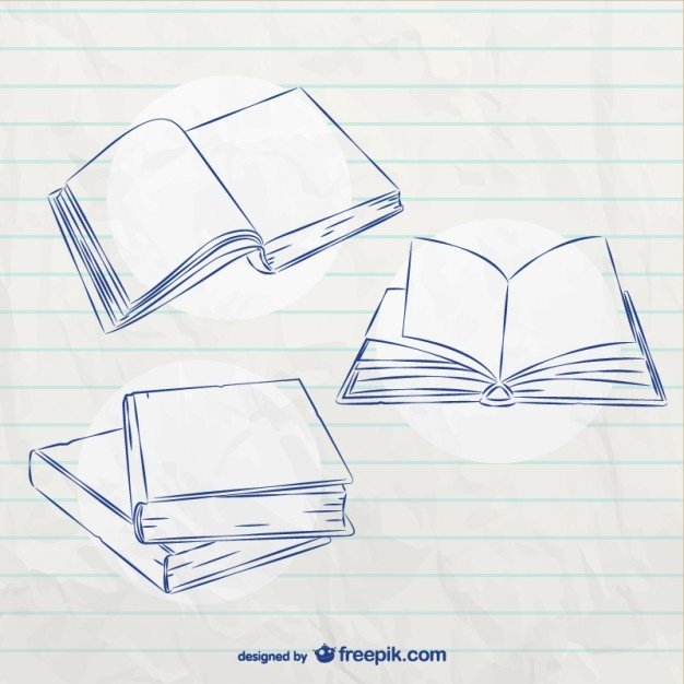 Раскрытая книга рисунок карандашом для срисовки