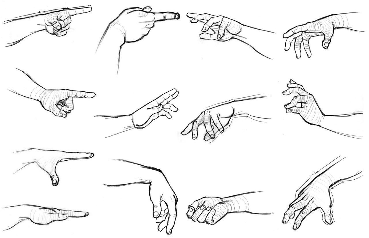 Положение рук для рисования