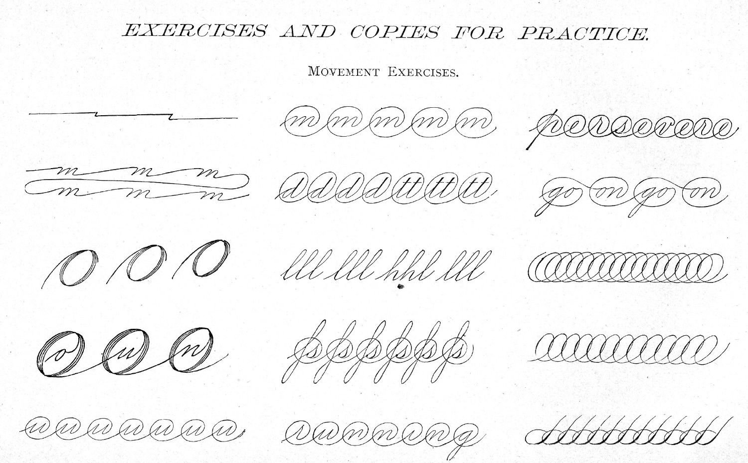 Упражнения для каллиграфического почерка