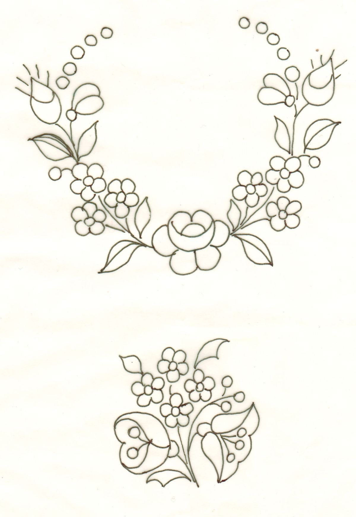 Эскиз орнамента для вышивания