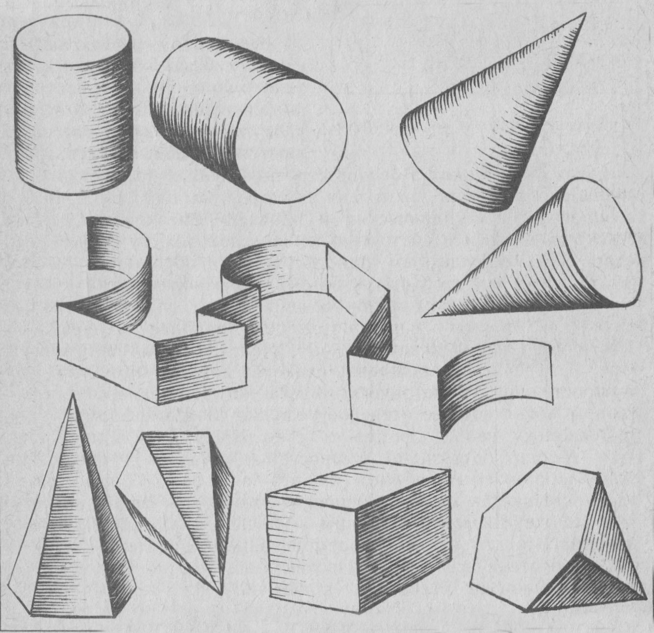 Штриховка геометрических форм