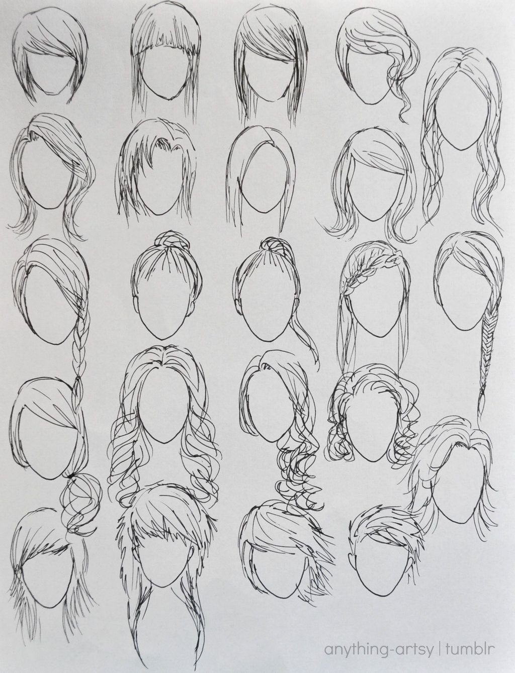 Причёски для рисования