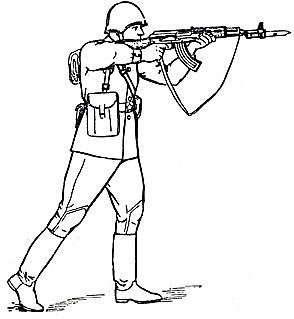 Рисование солдат в движении