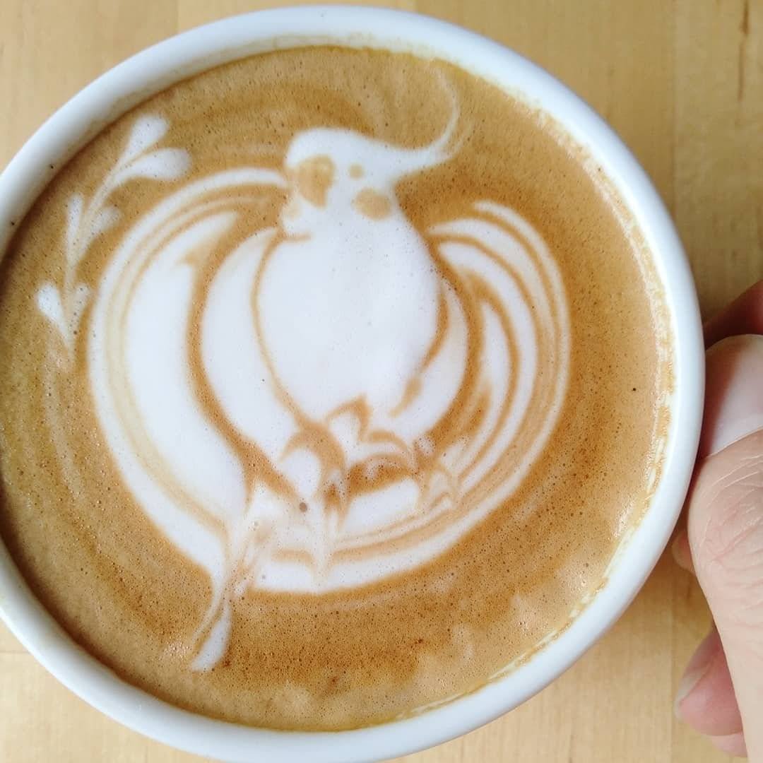 Latte Art лебедь