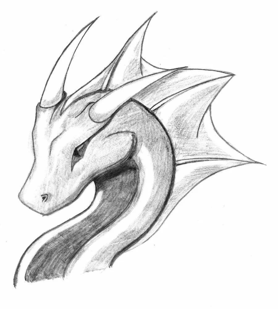 Рисунки Драконов для срисовки: идей - простых, легких, красивых
