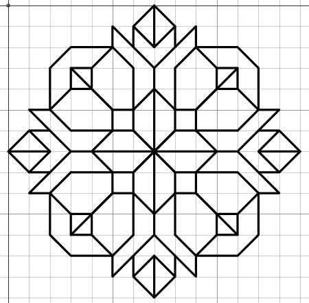 Сложные орнаменты по клеточкам