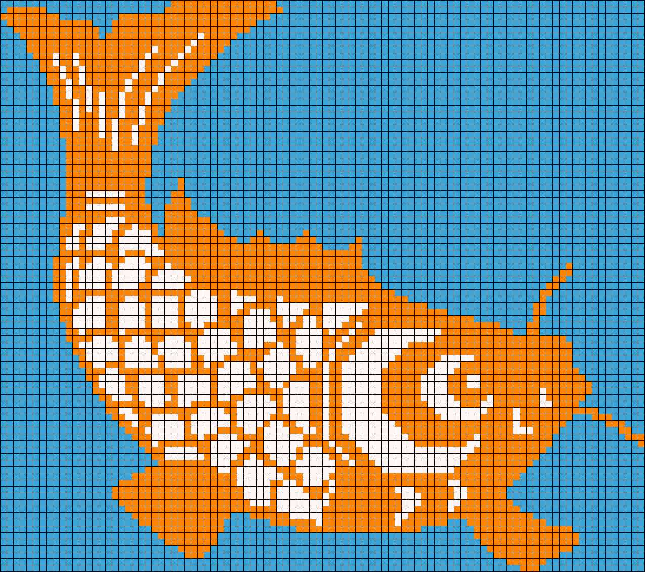 Рисование по клеточкам рыбка