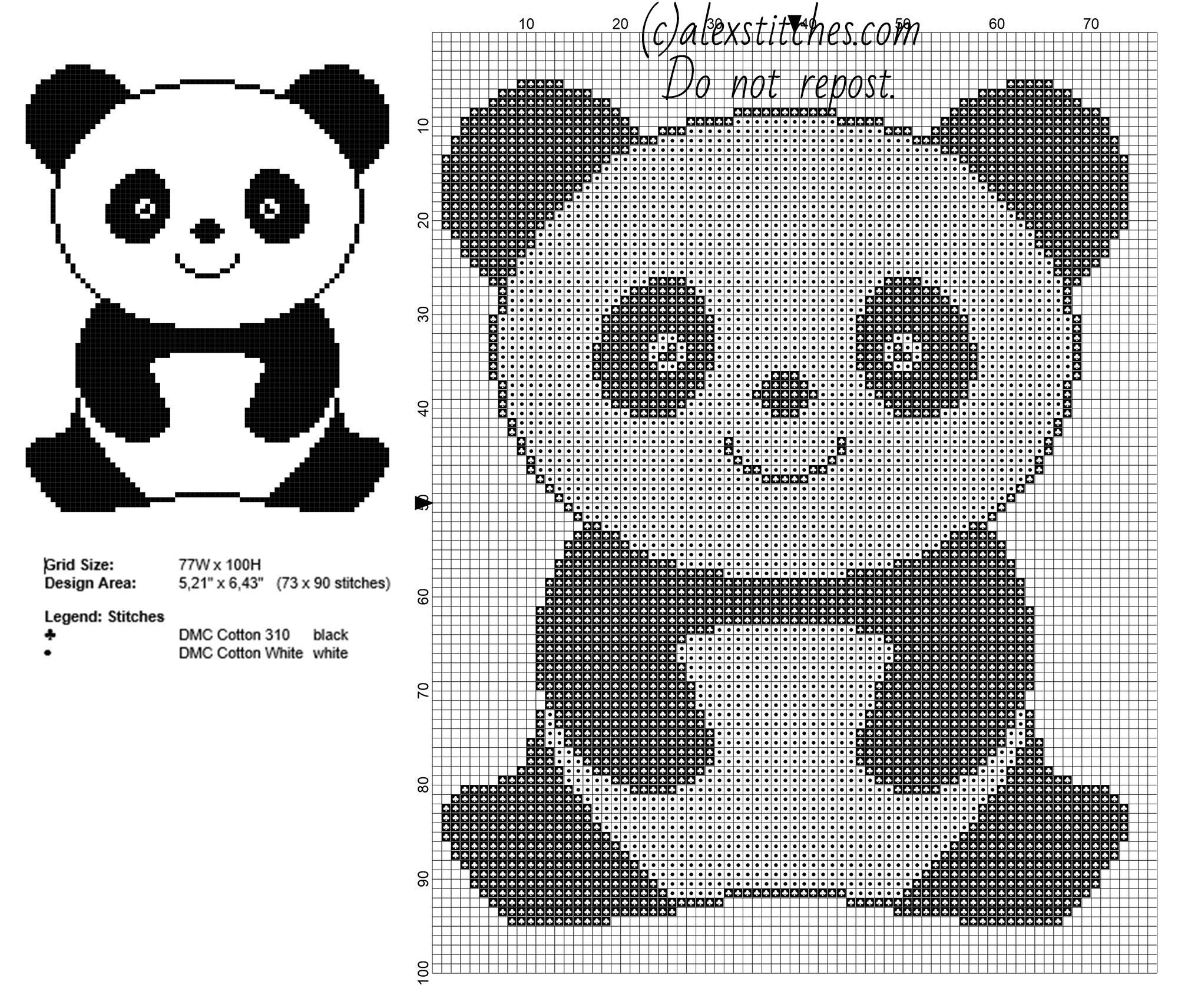 Рисование панды схема для дошкольников