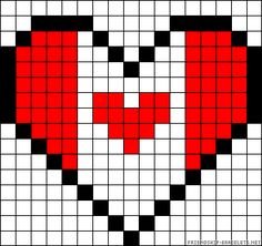 Рисование по клеточкам сердечко