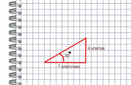 Угол 30 градусов по клеточкам