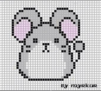 Вышивка по петлям зайчик