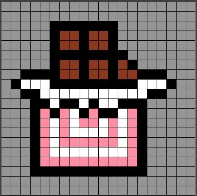 Рисунки по клеточкам пончик