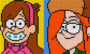 Гравити Фолз по клеткам (Венди)