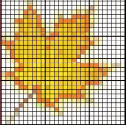 Осенние деревья вышивка крестом