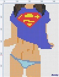 Рисунки по клеточкам в тетради девушки